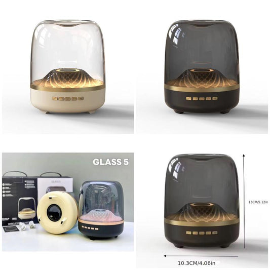 wireless Bluetooth speaker with night light features and controls