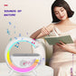 White RGB wireless Bluetooth speaker with double click sound effect control feature