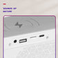 White wireless Bluetooth speaker with TF card support and smartphone Bluetooth connection
